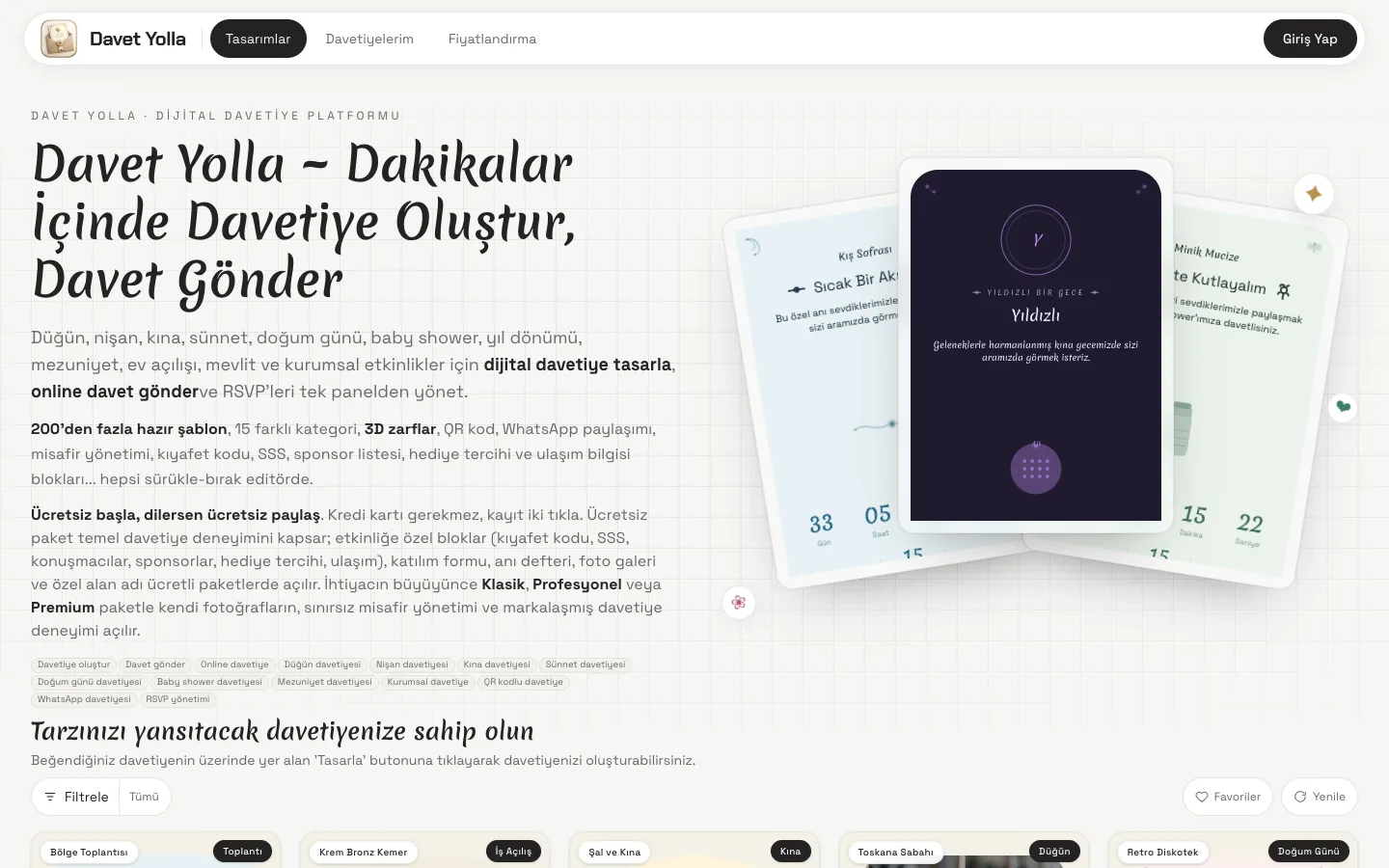 Digital invitations in minutes