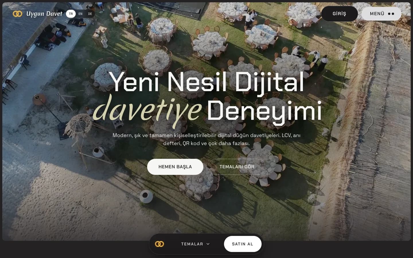 A wedding invitation as a website